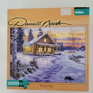 Buffalo David Bitton Darrell Bush Winter Bliss Puzzle - Tan, White, Purple, Blue